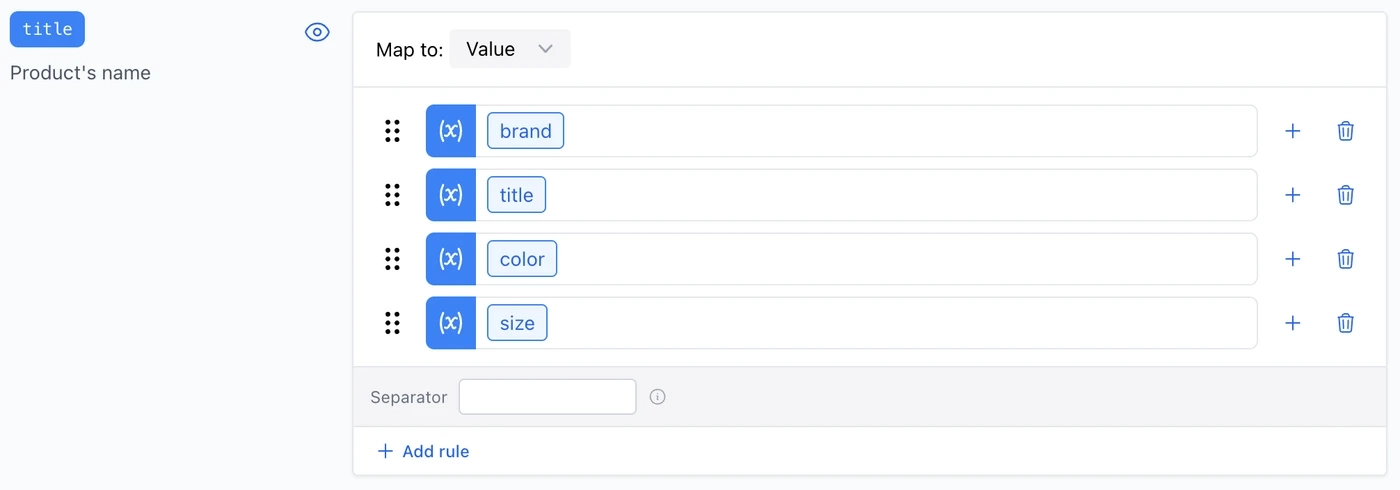 Output Mapping with multiple values combined into a single field